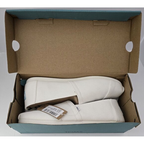 Toms Alpargata Recycled Cotton Espadrille Shoes White Mens Size 8 US NEW in Box - Picture 3 of 12